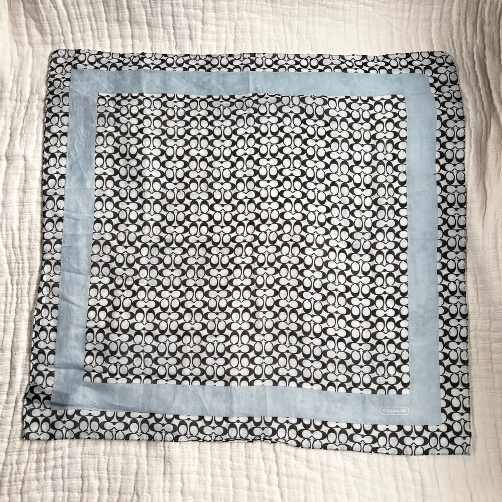 Coach 100% Cotton Print Square Scarf